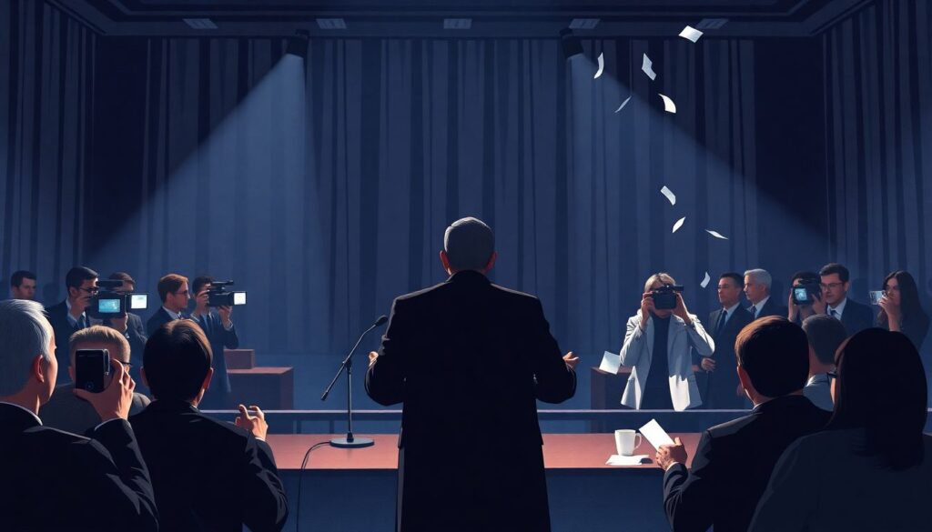 История самых резонансных пресс-конференций и их последствия - иллюстрация