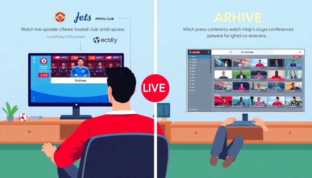 Где найти архив пресс-конференций ведущих клубов - иллюстрация